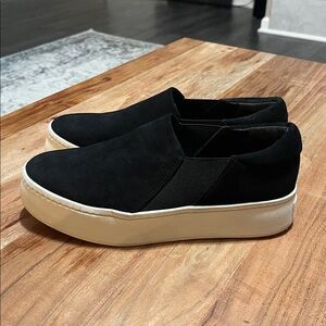 Vince Black Slip-On Loafers
